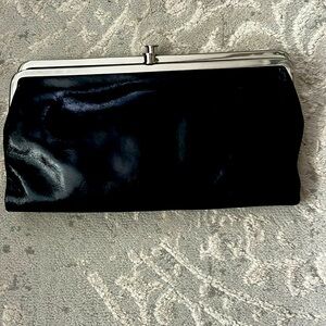 HOBO Black Clutch with Silver Accents